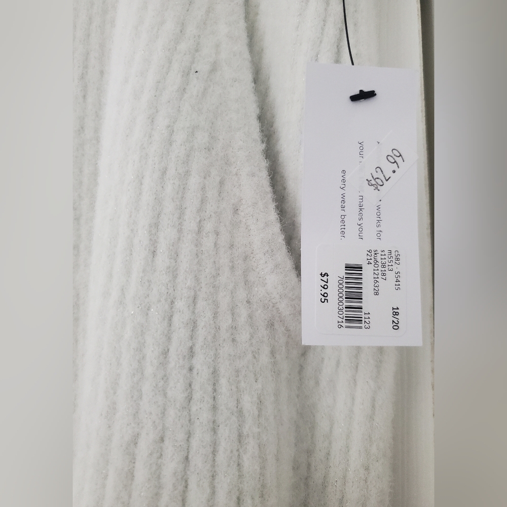 White Textured Sweater Pants